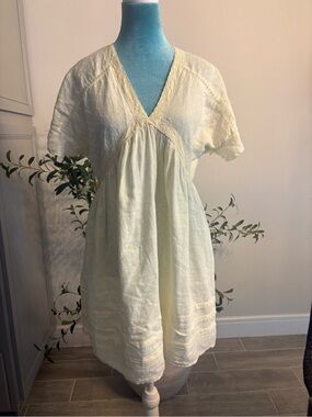 Urban Outfitters Pale Cream Textured Mini Dress